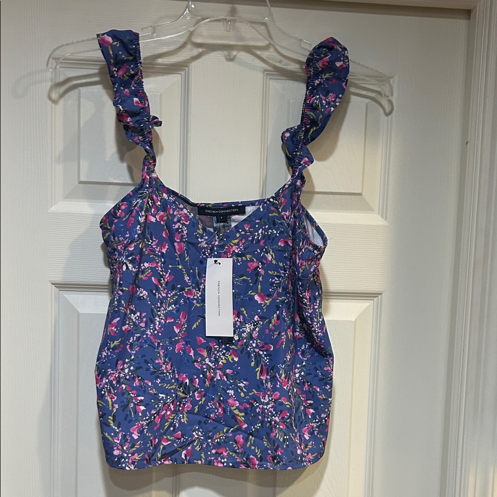 NWT French Connection Blue Floral Camisole